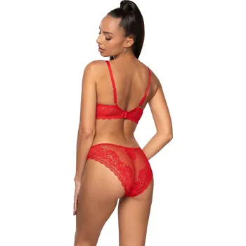 Kalhotky Červené krajkové kalhotky Mat Estelle F-0198/5 Estelle S-2XL Velikost: 36