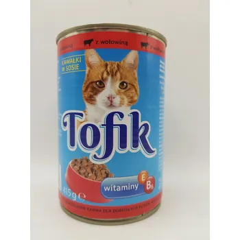 Krmivo pro kočku TOFIK krmivo pro psy, hovězí, 0,415 kg