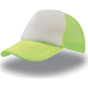 Pracovní přilba Atlantis Headwear Kšiltovka Rapper, 5 panelová, síťovaná COT332070p6299-yellow fluo UNI Žlutá fluorescent