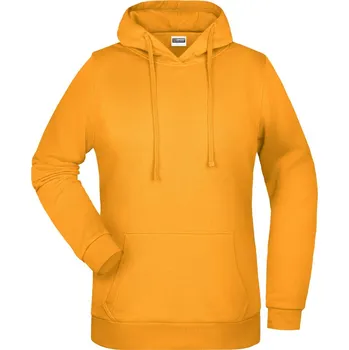pracovní mikina James & Nicholson Mikina JN 795 s kapucí, dámská COT02079503105-gold yellow 2XL Žlutá zlatavě