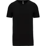 Kariban Tričko K3014 s výstřihem do V, elastické, krátký rukáv, pánské COT20301400213-black 3XL Černá