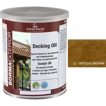 Olej na dřevo Borma wachs DECKING OIL - tónovaný dánský olej 1l, 11-antique brown
