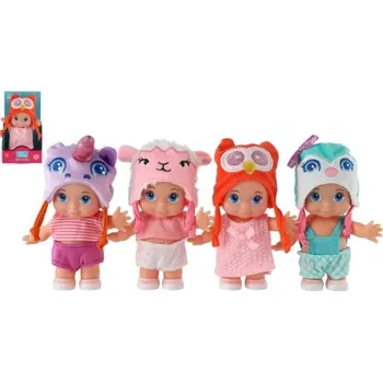 Panenka Panenka Mini Baby s čepičkou zvířátka 15 cm