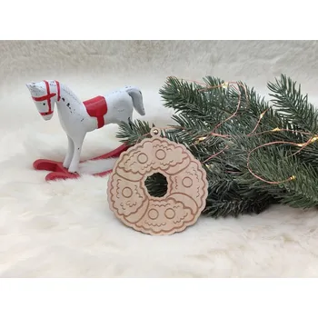 omalovánky Dřevěná vánoční omalovánka Věnec - D-decor