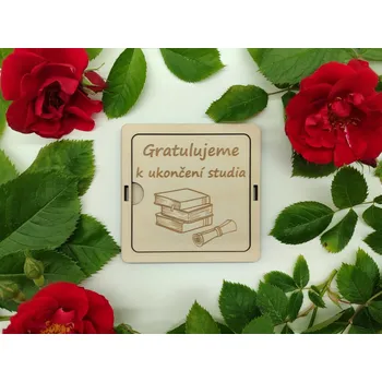 Dárková krabička Dárková krabička na peníze D-decor - Gratulujeme k ukončení studia