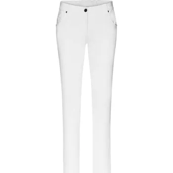 montérky James & Nicholson Kalhoty JN 3001 do pasu, elastické, dámské COT023001001u1-white Bílá 36