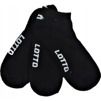 Pánské ponožky LOTTO Ponožky Sneaker černé 3Pak 43-46