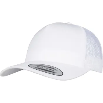 Pracovní přilba Flexfit Kšiltovka 6506 Retro Trucker, 5 panelová COT55650600199-white Bílá UNI
