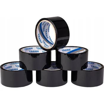 Balicí páska Smart černá, šířka 48 mm, délka 50 m, 6 ks