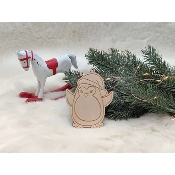 omalovánky Dřevěná vánoční omalovánka Tučňák - D-decor