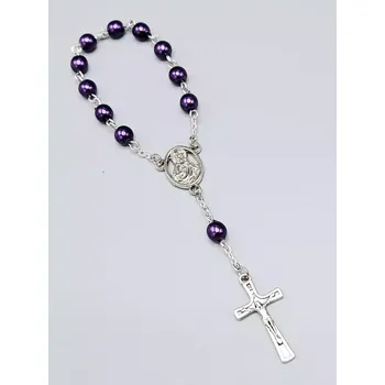 Růženec Desátek fialové perle 6 mm
