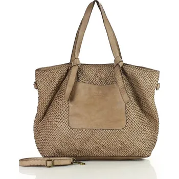 Kabelka MARCO MAZZINI Originální dámská tkaná kožená shopper kabelka (v243c) Velikost: ONE SIZE
