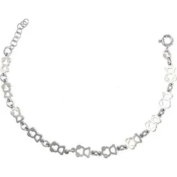 Náramek Dětský stříbrný náramek medvědi délka náramku 15+2cm