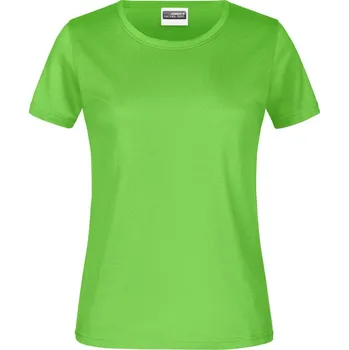 pracovní tričko James & Nicholson Tričko JN 746, krátký rukáv, dámské COT02074604201-lime green S Zelená lime