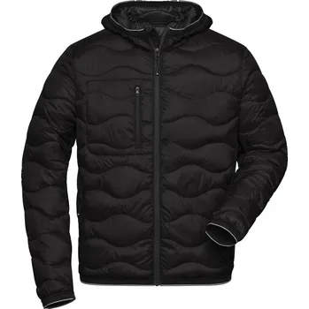 pracovní bunda James & Nicholson Bunda JN 1156, prošívaná, pánská COT02115680803-black/black L Černá/černá