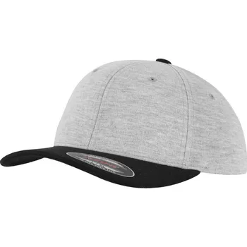 Pracovní přilba Flexfit Kšiltovka Flexfit 6778/6778T z dvojitého žerzeje COT55677831312-grey/black Šedá/černá S-M