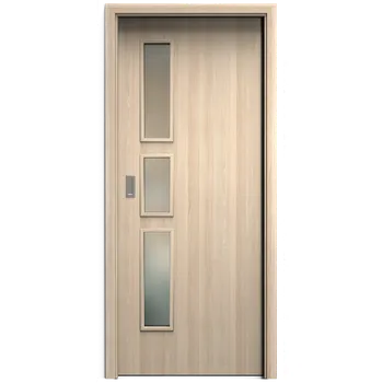 Interiérové dveře SAPELI ELEGANT KOMFORT M33 - CPL LAMINÁT - POSUVNÉ DVEŘE VČ. ZÁRUBNĚ - Jasan Průchozí šířka (cm): 90, Průchozí výška (cm): 197, Typ skla: Satináto bílé