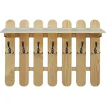 Dřevěná stěna - věšák s policí DT 354 80x60x29 cm borovice masiv