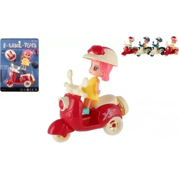 Teddies Panenka se skůtrem a helmou