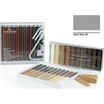 Olej na dřevo Borma wachs STUCCORAPIDO Retušovací tyčinka z měkkého vosku - 107 quarz grey