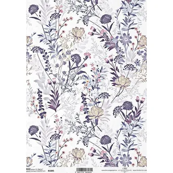 Umělecký papír Rýžový papír A4 R1885-luční kvítí