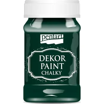 Speciální výtvarná barva Pentart Dekor paint chalky křídová barva, jedlová zelená - 230 ml