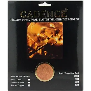 Imitace plátkových kovů Cadence, Imitation metal leaf - copper, měď - 25 ks
