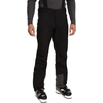 Snowboardové kalhoty Pánské softshellové lyžařské kalhoty KILPI RHEA LS Černá, Tmavě šedá