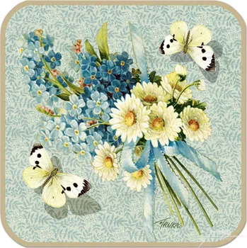 Chňapka Bavlněná podložka pod hrnec - Pomněnky a sedmikrásky