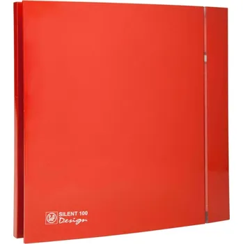 Domácí ventilátor Soler & Palau SILENT 100 DESIGN Red 4C čelní mřížka
