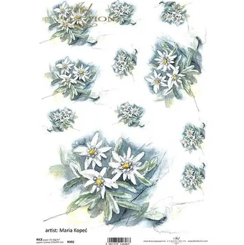 Umělecký papír Rýžový papír A4 - Květiny a rostliny (R0902)