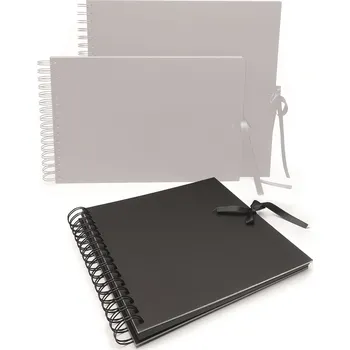 Album/Scrapbook s kroužkovou vazbou, 210 x 210, černá