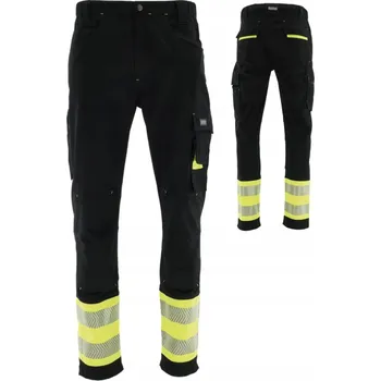 Pracovní obuv ELASTICKÉ pracovní kalhoty s REFLEXNÍMI prvky OCHRANNÉ BOZP VÝSTRAŽNÉ strečové 64