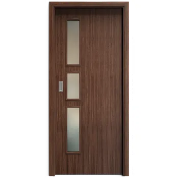 Interiérové dveře SAPELI ELEGANT KOMFORT M33 - DÝHA - POSUVNÉ DVEŘE VČ. ZÁRUBNĚ - Ořech americký Průchozí šířka (cm): 80, Průchozí výška (cm): 197, Typ skla: Satináto bílé