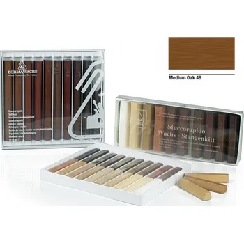 Olej na dřevo Borma wachs STUCCORAPIDO Retušovací tyčinka z měkkého vosku - 48 medium oak