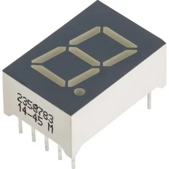 Polovodič LED displej CC barva LED diody Červená 7,6 mcd RH DP 12.7mm Kingbright 625 nm