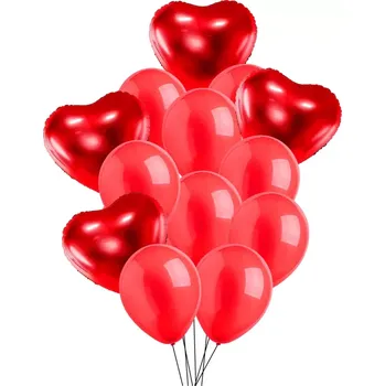Balónek Balonkový buket Červený - 14 ks