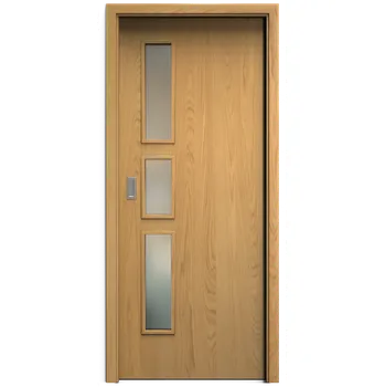 Interiérové dveře SAPELI ELEGANT KOMFORT M33 - DÝHA - POSUVNÉ DVEŘE VČ. ZÁRUBNĚ - Dub natur Průchozí šířka (cm): 90, Průchozí výška (cm): 197, Typ skla: Satináto bílé