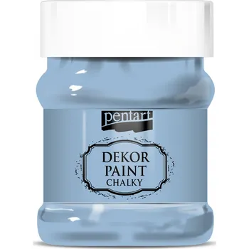 Speciální výtvarná barva Dekor paint chalky křídová barva, lněná modrá - 230 ml