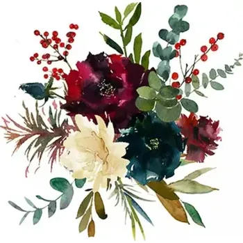 Umělecký papír Rýžový papír 30x30 Cadence - WFC-005 Kytice s eucalyptem