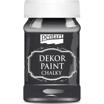 Speciální výtvarná barva Pentart Dekor paint chalky křídová barva, černá - 230 ml