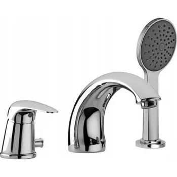 Vodovodní baterie Vanová baterie na okraj vany Paffoni Duemila stříbrná