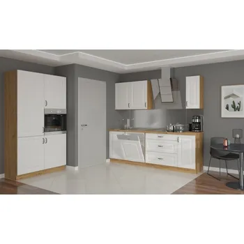 Kuchyňská linka Stolarz-Lempert Kuchyňská linka Stilo WHAR bílá + Artisan - Sestava 5