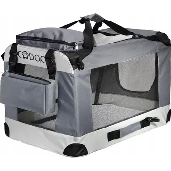 přepravka pro zvíře Cadoca Přepravka pro psa šedá M 60 cm x 42 cm 42 cm