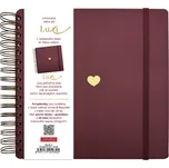 Scrapbook Luxi s gumičkou 210 x 210mm, 20 listů, 240g, bordó
