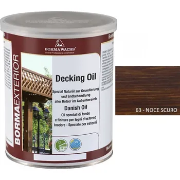 Olej na dřevo Borma wachs DECKING OIL - tónovaný dánský olej 1l, 63-nocescuro
