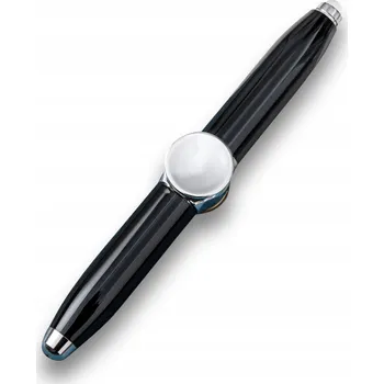 Gadget Propiska Fidget Spinner antistresový kovový černý LED 1 ks