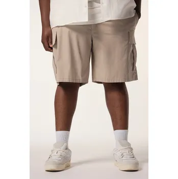 Pánské kalhoty STHUGE, Plus size Cargo bermudy STHUGE, Baggy střih, elastický pas, do velikosti 72 pro plnoštíhlé nadměrná velikost, 837921310-1531, hnědý, 56, Plus size oblečení, Oblečení pro vysoké muže, Nadměrné velikosti, Oblečení pro plnoštíhlé.