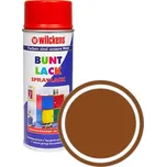 Německá syntetická vrchní barva ve spreji vysoký lesk Wilckens Spraylack Hochglanz Buntlack 400 ml, antuková hnědá