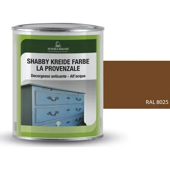 Olej na dřevo Křídové barvy BORMA SHABBY PROVENCE – barevná, RAL8025 - 750 ml